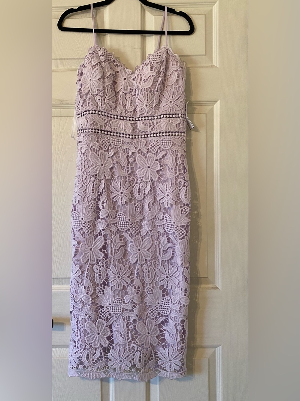 Premier Lilac Floral Lace Midi Dress